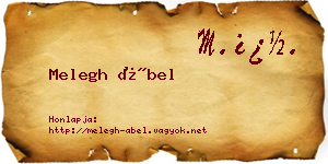 Melegh Ábel névjegykártya